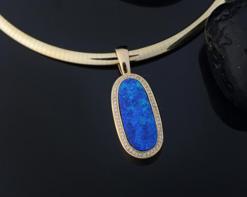 Steve Schmier's Jewelry, Ocean Blue Opal Pendant