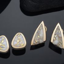 Steve Schmier's Jewelry, California Gold Bearing Quartz Earings